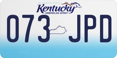 KY license plate 073JPD