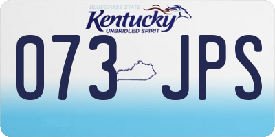 KY license plate 073JPS
