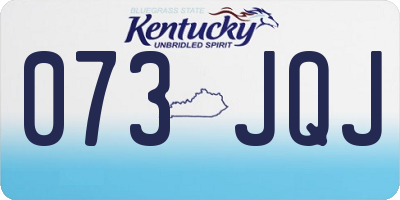KY license plate 073JQJ