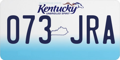 KY license plate 073JRA