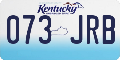 KY license plate 073JRB