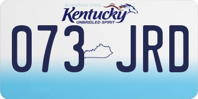KY license plate 073JRD