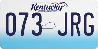 KY license plate 073JRG