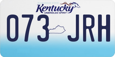 KY license plate 073JRH