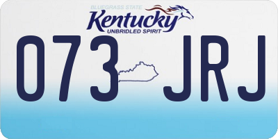 KY license plate 073JRJ