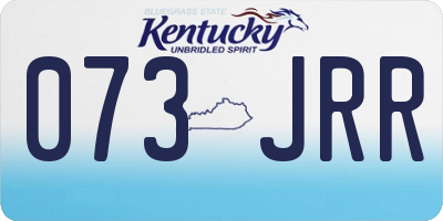 KY license plate 073JRR