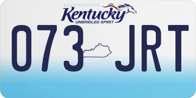 KY license plate 073JRT