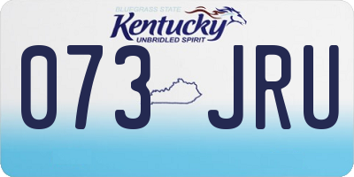 KY license plate 073JRU