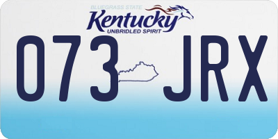 KY license plate 073JRX
