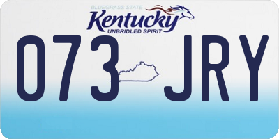 KY license plate 073JRY