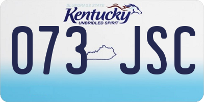 KY license plate 073JSC