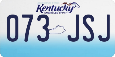 KY license plate 073JSJ