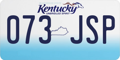 KY license plate 073JSP