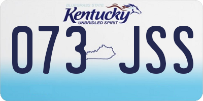 KY license plate 073JSS