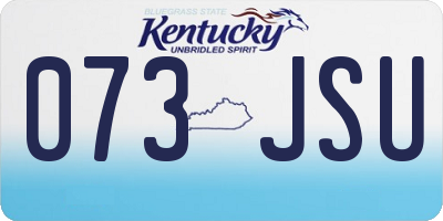 KY license plate 073JSU