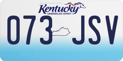 KY license plate 073JSV