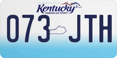 KY license plate 073JTH