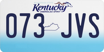 KY license plate 073JVS