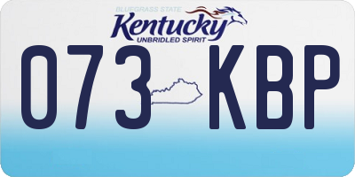 KY license plate 073KBP