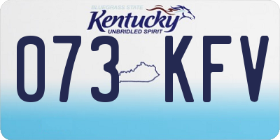 KY license plate 073KFV