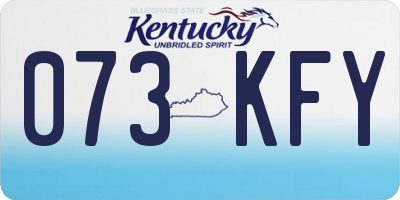 KY license plate 073KFY