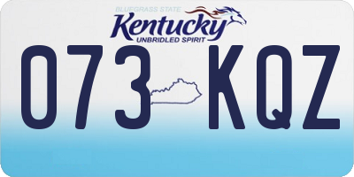 KY license plate 073KQZ