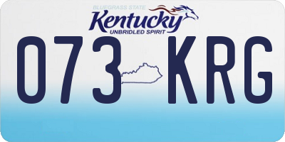 KY license plate 073KRG