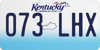 KY license plate 073LHX