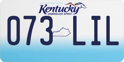 KY license plate 073LIL