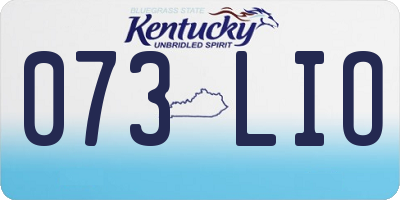 KY license plate 073LIO