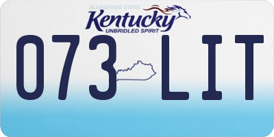 KY license plate 073LIT