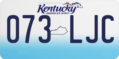 KY license plate 073LJC