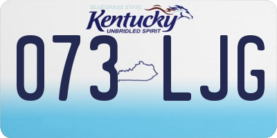 KY license plate 073LJG