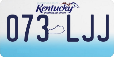 KY license plate 073LJJ