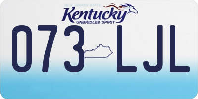 KY license plate 073LJL