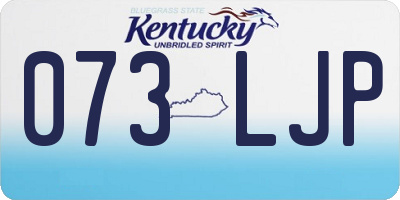 KY license plate 073LJP