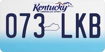 KY license plate 073LKB