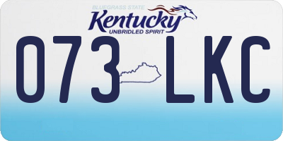 KY license plate 073LKC