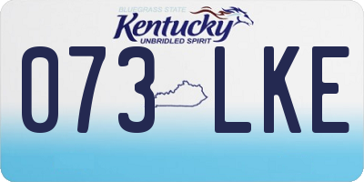 KY license plate 073LKE