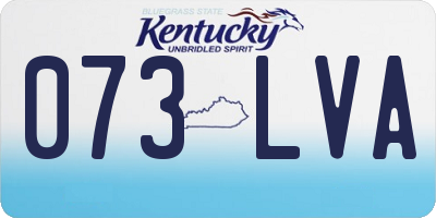 KY license plate 073LVA