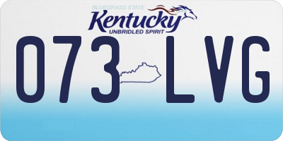 KY license plate 073LVG