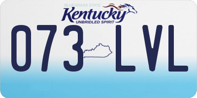 KY license plate 073LVL