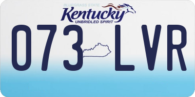 KY license plate 073LVR