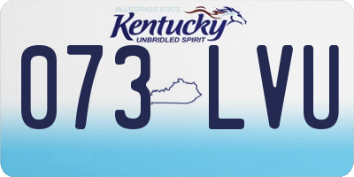 KY license plate 073LVU