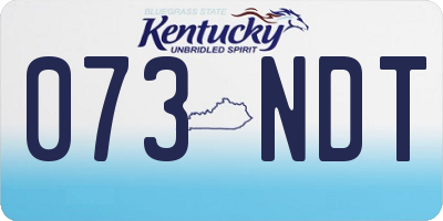 KY license plate 073NDT