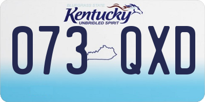 KY license plate 073QXD