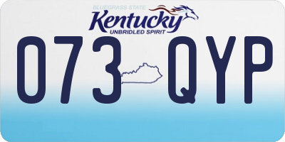 KY license plate 073QYP