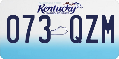 KY license plate 073QZM