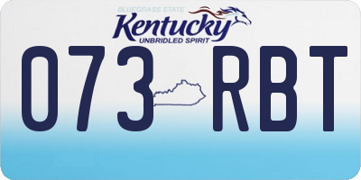 KY license plate 073RBT