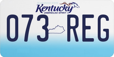 KY license plate 073REG